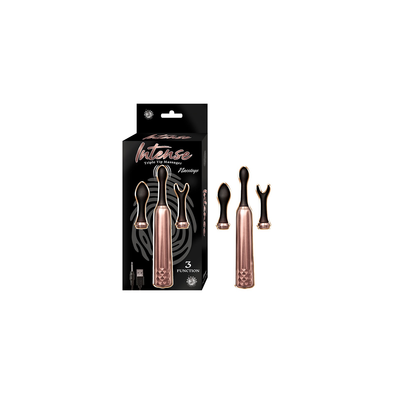 Intense Triple Tip Massager - Rose Gold