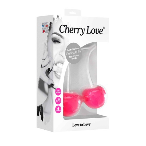 Pelotas Kegel Cherry Love de Silicona para Sensaciones Intensas