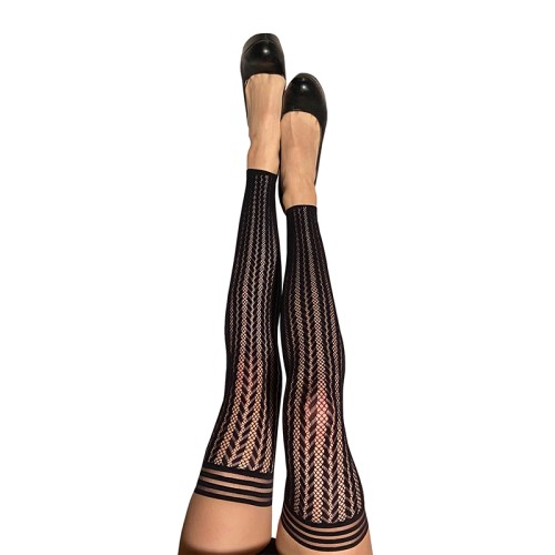 Kixies Lindsay Footless Fishnet Thigh-Highs - Size B