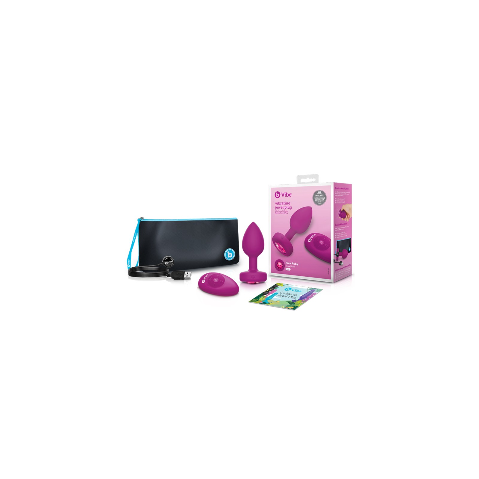 Plug Anal Vibrante Jewel de b-Vibe Control Remoto