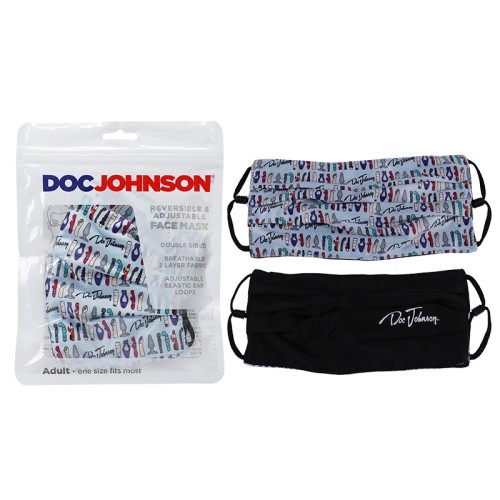 Mascarilla Reversible Ajustable DJ Patrón de Juguetes Azul