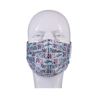 DJ Reversible Adjustable Face Mask Blue Toy Pattern