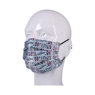 DJ Reversible Adjustable Face Mask Blue Toy Pattern