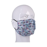 DJ Reversible Adjustable Face Mask Blue Toy Pattern