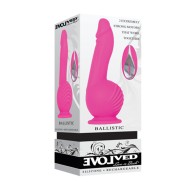 Evolved Ballistic Dildo Vibrador Recargable Control Remoto Rosa