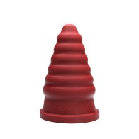 Dildo Cone Ripple Ruby de Tantus (Caja)