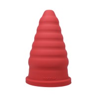 Dildo Cone Ripple Ruby de Tantus (Caja)