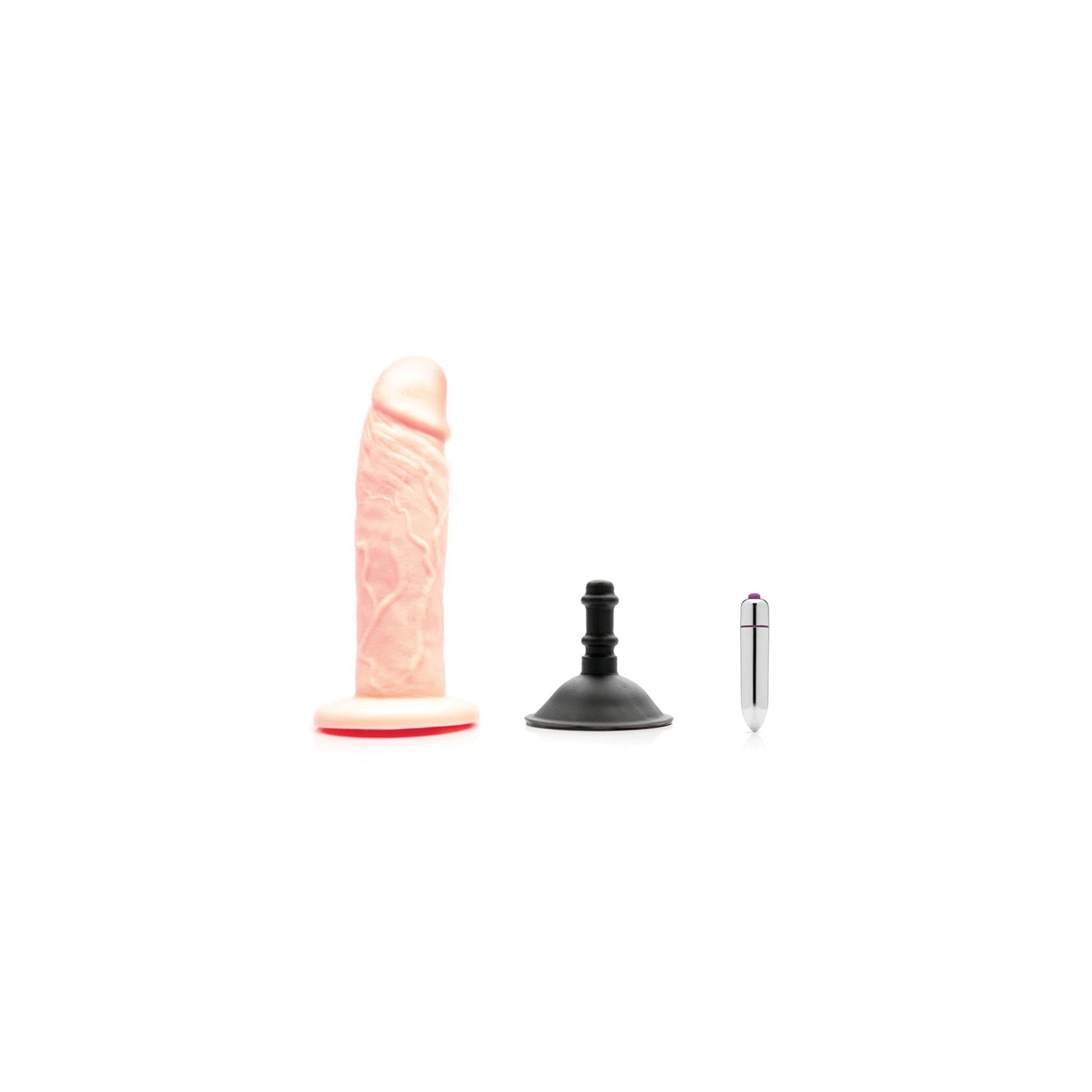 Kit de Dildo Vibrante de Densidad Dual Tantus Sam O2 Marfil Cálido