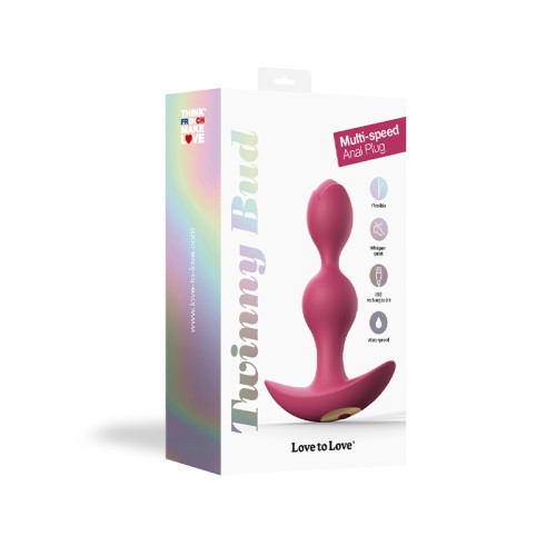 Plug Anal Vibrador Twinny Bud de Múltiples Velocidades