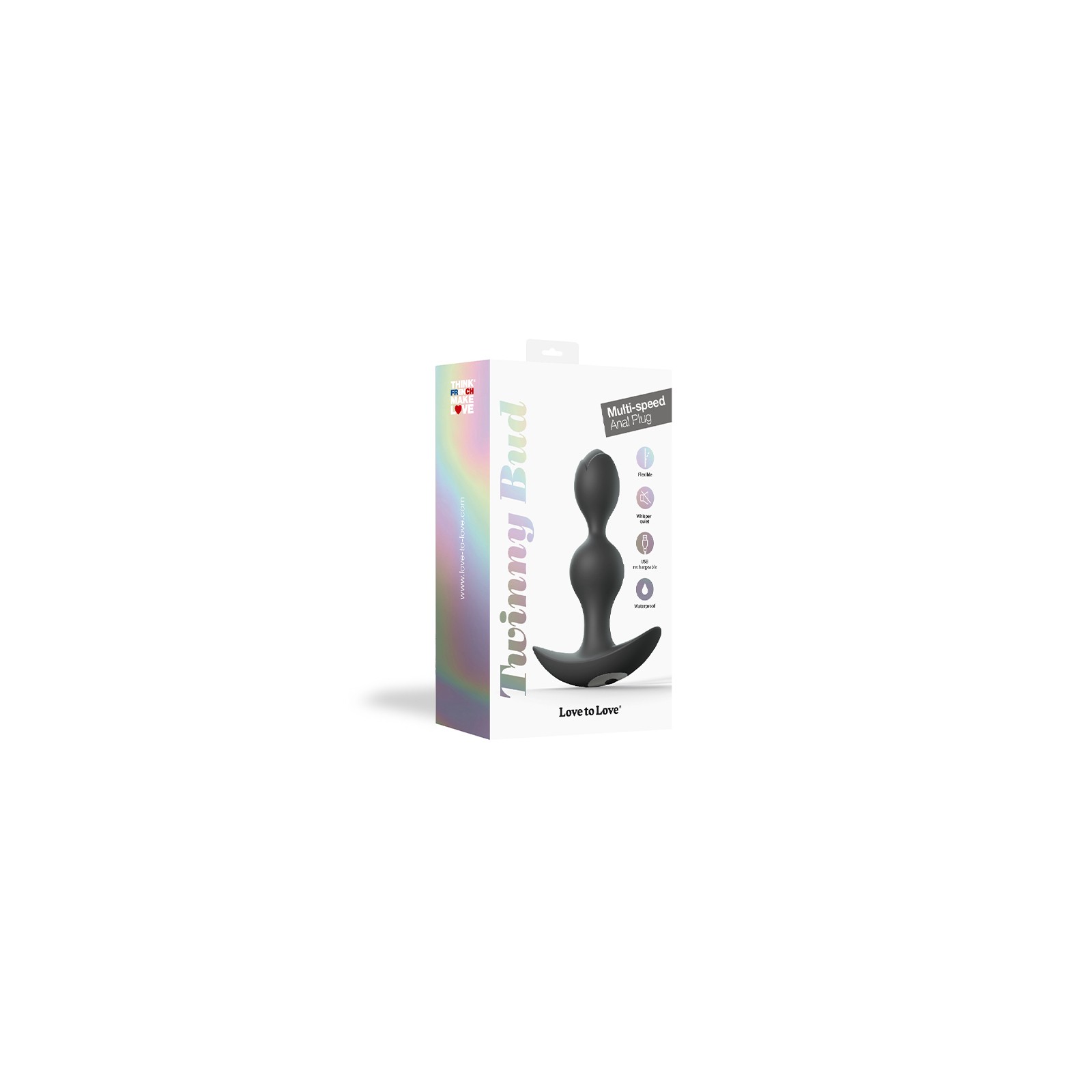 Plug Anal Vibrante Recargable Love to Love Twinny Bud | Negro