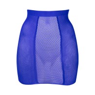 Le Desir High-Waist Fishnet Skirt Blue