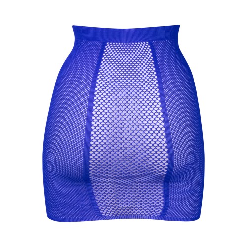 Le Desir High-Waist Fishnet Skirt Blue