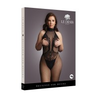 Le Desir Fishnet Lace Bodystocking Black Queen Size