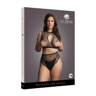 Conjunto de Sujetador Le Desir con Cierre Keyhole Negro Talla Reina - Lencería Seductora