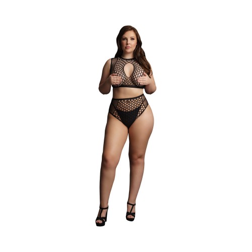 Conjunto de Sujetador Le Desir con Cierre Keyhole Negro Talla Reina - Lencería Seductora