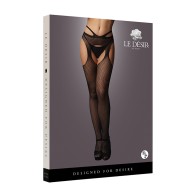 Le Desir Strappy Waist Pantyhose Black O/S - Exciting Seduction