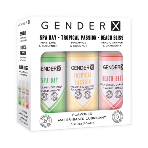 Gender X Flavored Lube Travel Pack for Pleasure