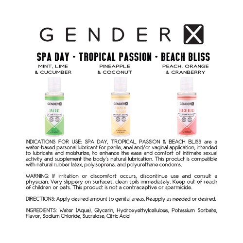 Gender X Flavored Lube Travel Pack for Pleasure