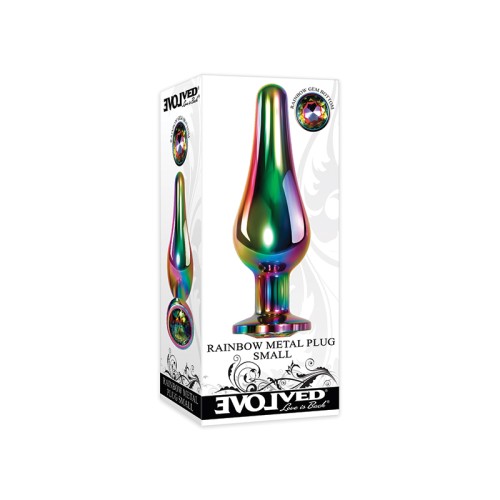 Evolved Rainbow Metal Anal Plug Small