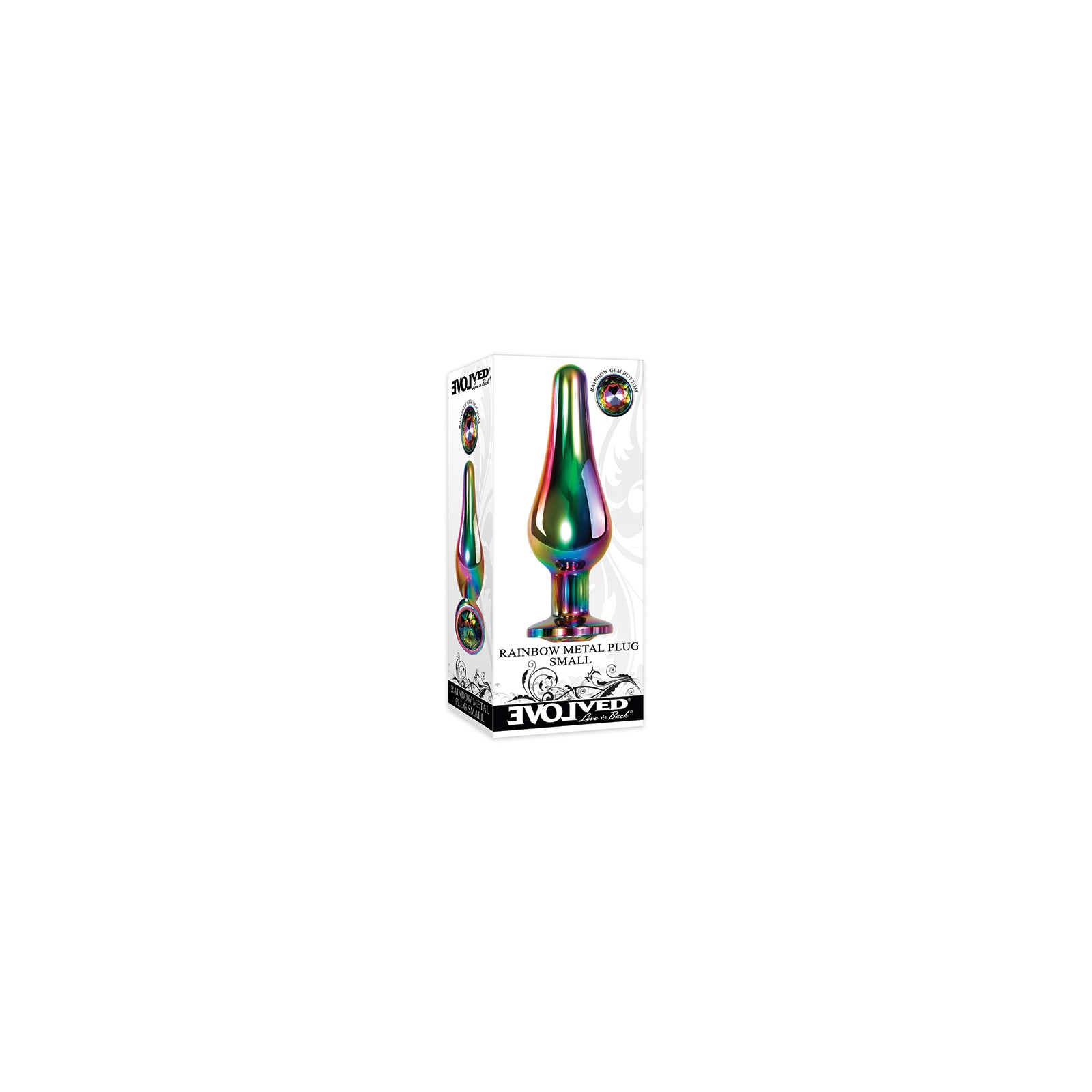 Evolved Rainbow Metal Anal Plug Small