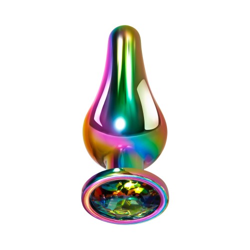 Evolved Rainbow Metal Anal Plug Small