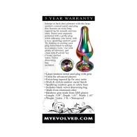 Evolved Rainbow Metal Anal Plug with Gemstone Base for Ultimate Pleasure