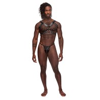 Male Power Leather Gemini Black OS Harness