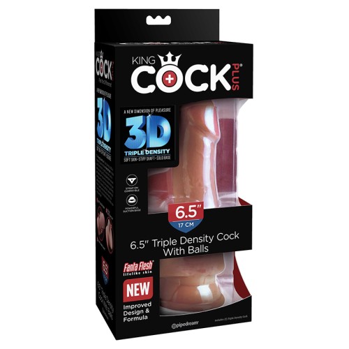 Pipedream King Cock Plus Dildo Realista de 6.5 Pulgadas con Ventosa