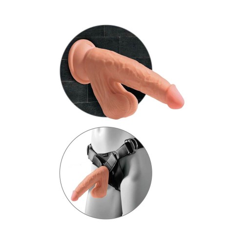 Dildo King Cock Plus de Triple Densidad con Testículos - 7 Pulgadas