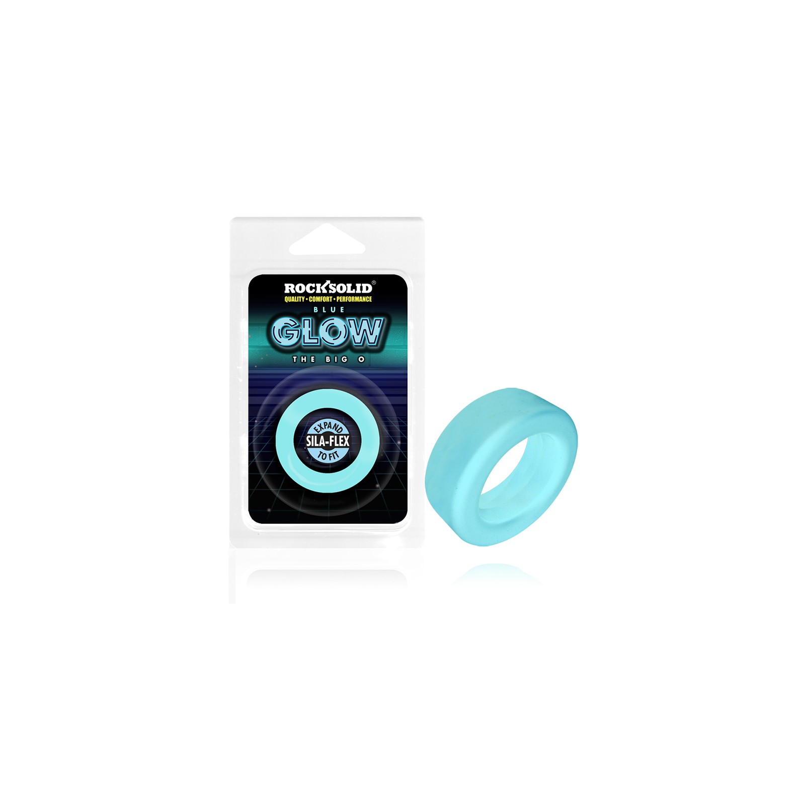 Rock Solid Sila-Flex Glow-in-the-Dark Big O C-Ring Azul