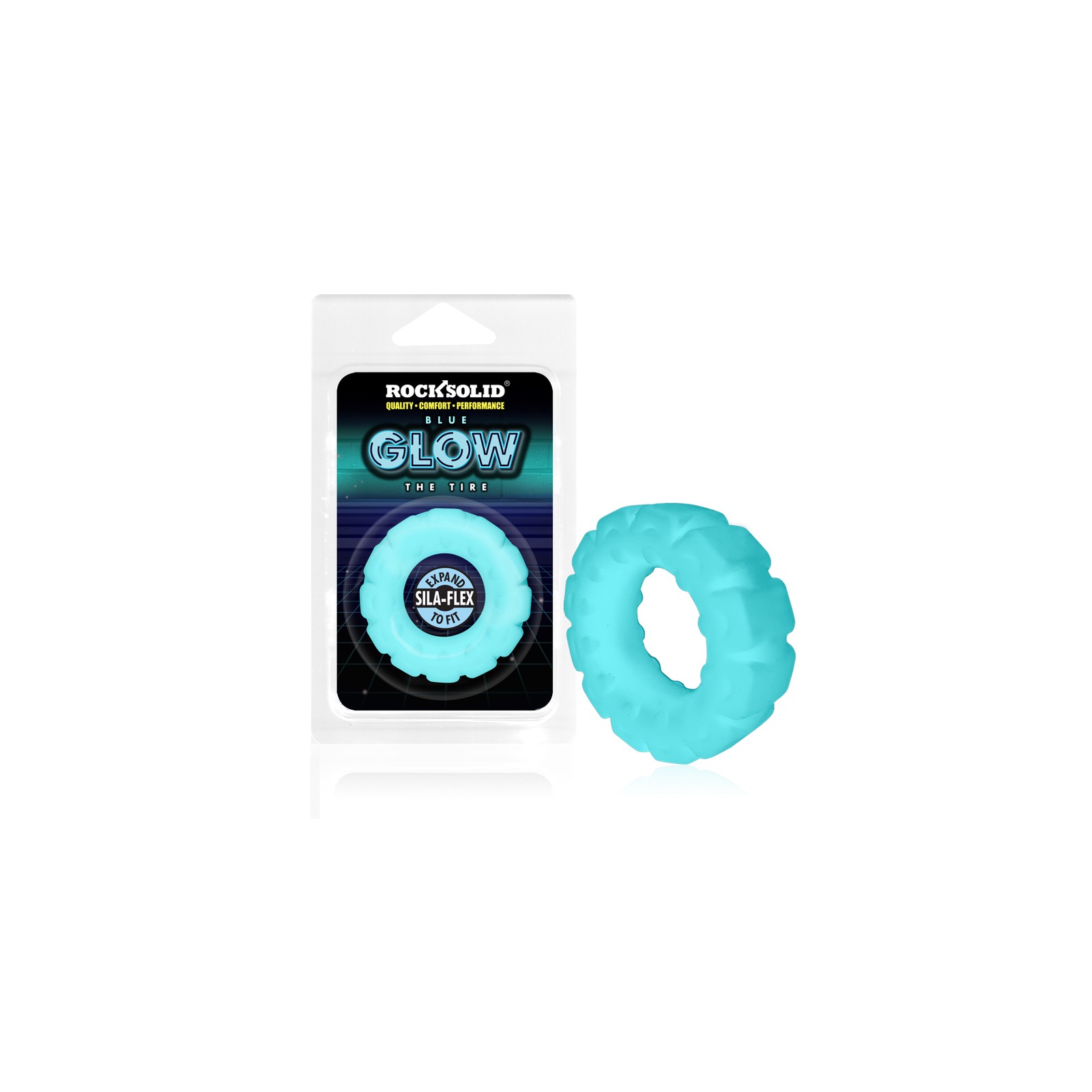 Rock Solid Glow-in-the-Dark Sila-Flex C-Ring for Enhanced Pleasure