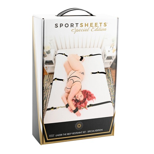 Sportsheets Special Edition Under the Bed Restraint Set - Black