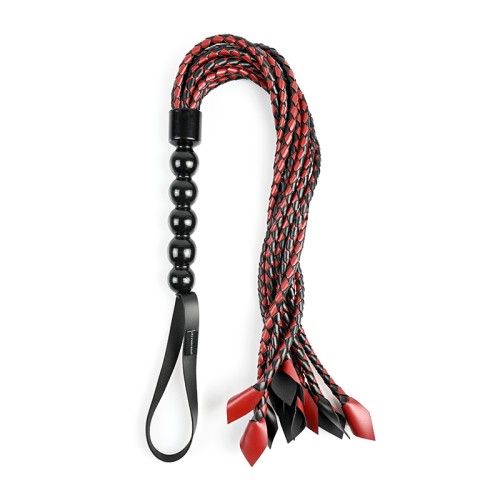 Flogger Trenzado Saffron para Juego de Impacto Intenso