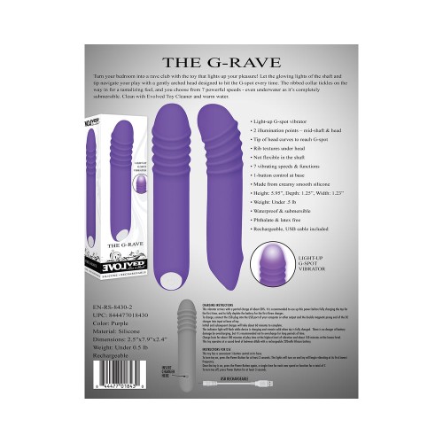 Evolved G-Rave Vibrador Iluminado para el Punto G