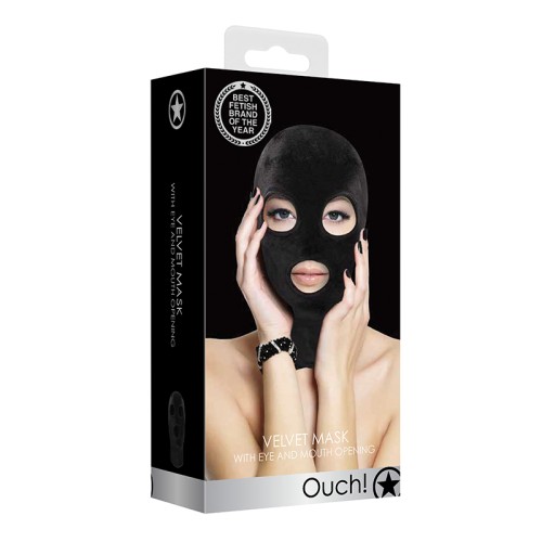 Ouch! Velvet Full-Head Mask - Intriguing Fetish Play