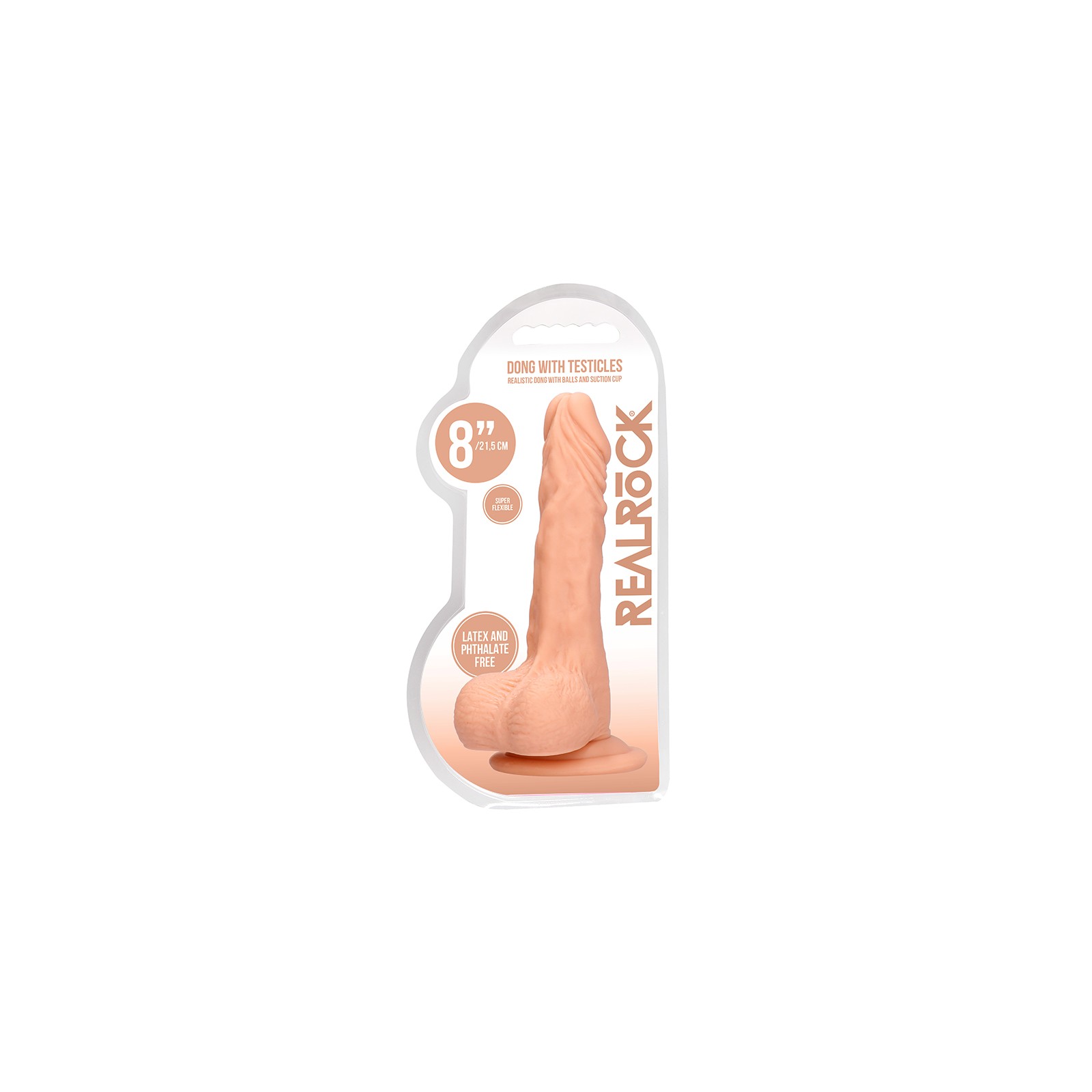 Dildo Realista RealRock de 8 in. con Ventosa