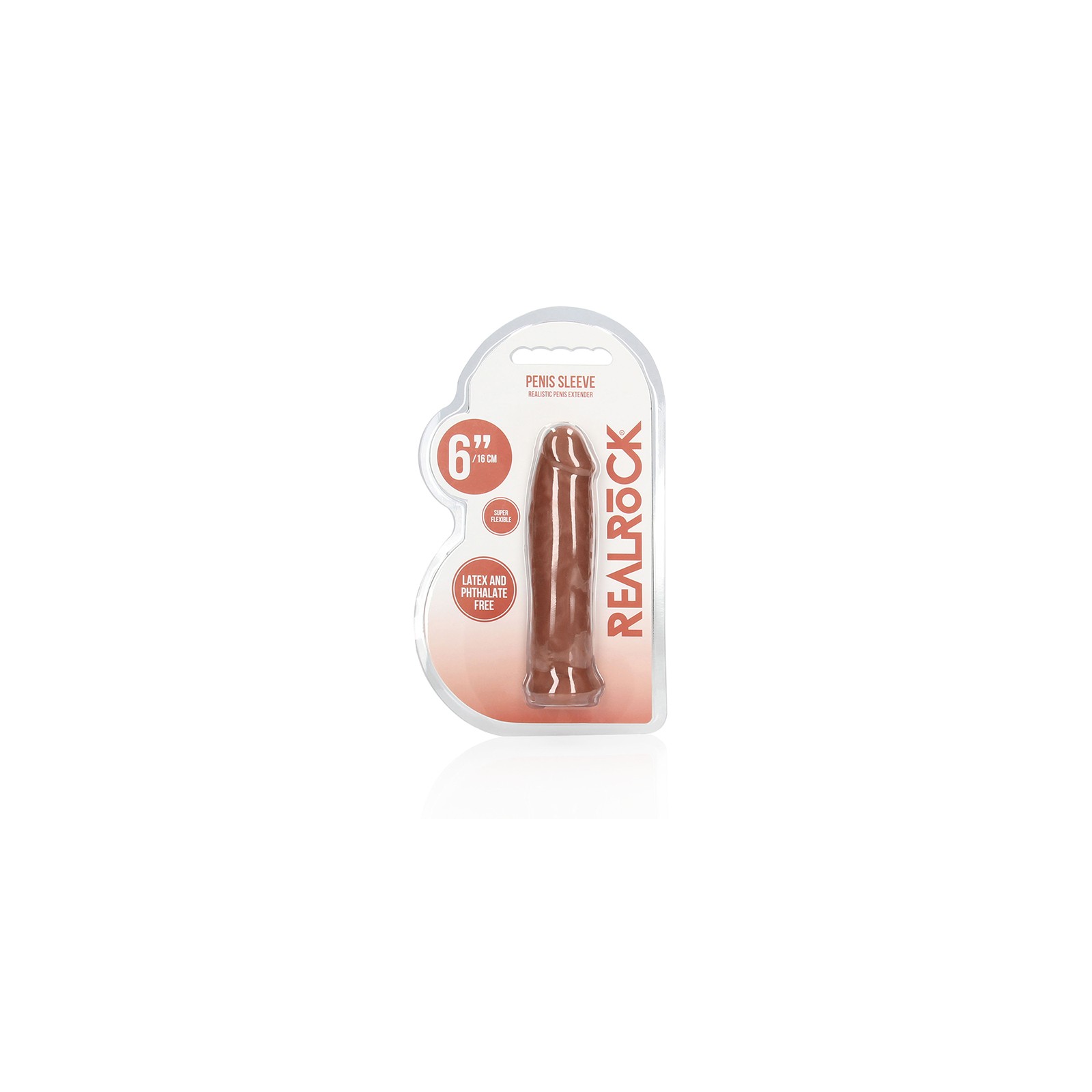 RealRock 6 in. Penis Sleeve Extender Tan