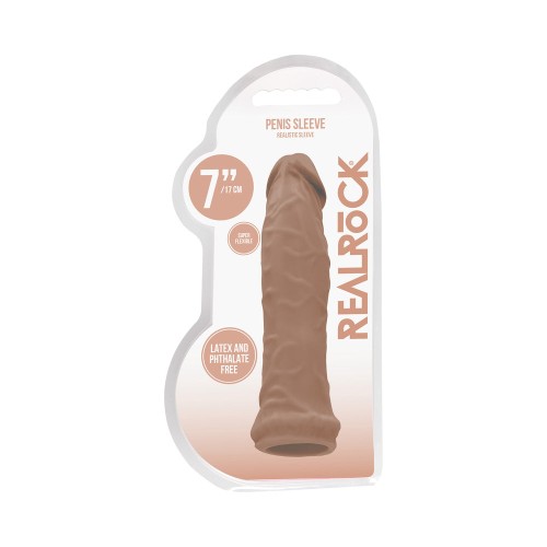 RealRock 6 in. Penis Sleeve Extender Tan