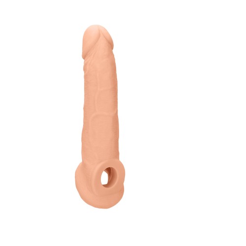 RealRock 9 inch Realistic Penis Sleeve Extender Beige