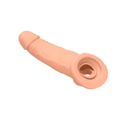 RealRock 9 inch Realistic Penis Sleeve Extender Beige