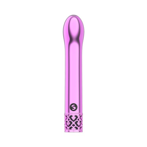 Royal Gems Jewel Curved Bullet Vibrator Pink