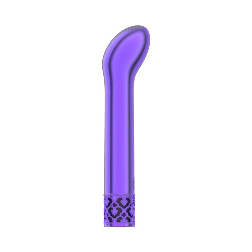 Vibrador Bullet Curvado Recargable Royal Gems Jewel Morado