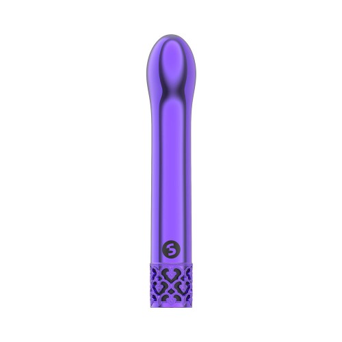 Vibrador Bullet Curvado Recargable Royal Gems Jewel Morado