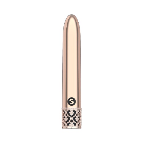 Vibrador Bala Recargable ABS Brillante Royal Gems Oro Rosa