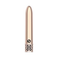 Vibrador Bala Recargable ABS Brillante Royal Gems Oro Rosa