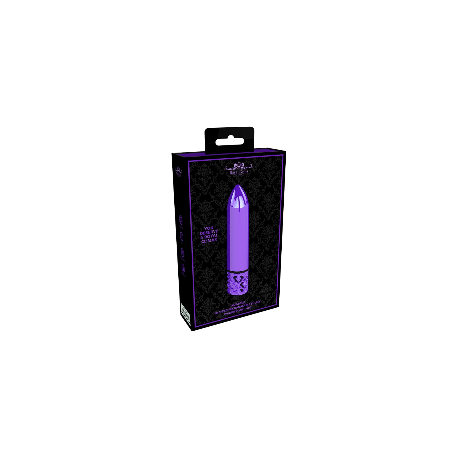 Vibrador Bullet Recargable ABS Glamour Royal Gems Púrpura