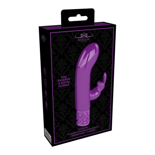 Royal Gems Dazzling Rechargeable Silicone Miniature Rabbit Vibrator