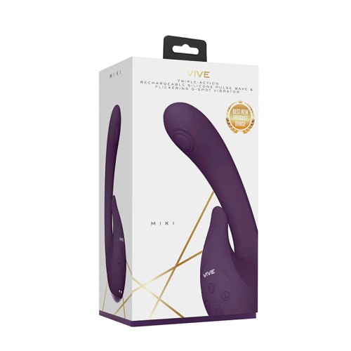 Vibrador G-Spot Recargable VIVE MIKI Púrpura