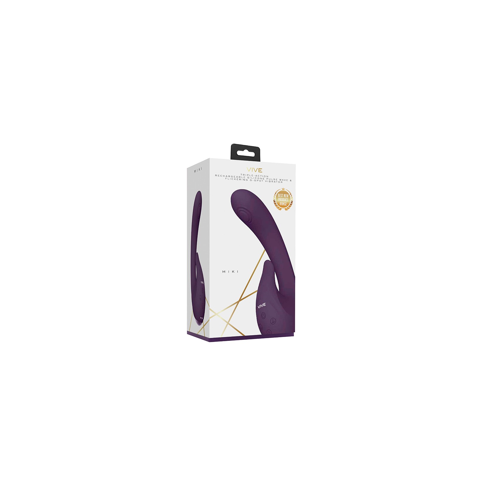 Vibrador G-Spot Recargable VIVE MIKI Púrpura