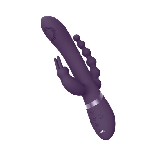 VIVE RINI Triple Motor Rabbit Vibrator with Rechargeable Battery